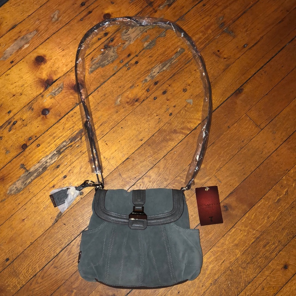 Tignanello Leather Gray Bag